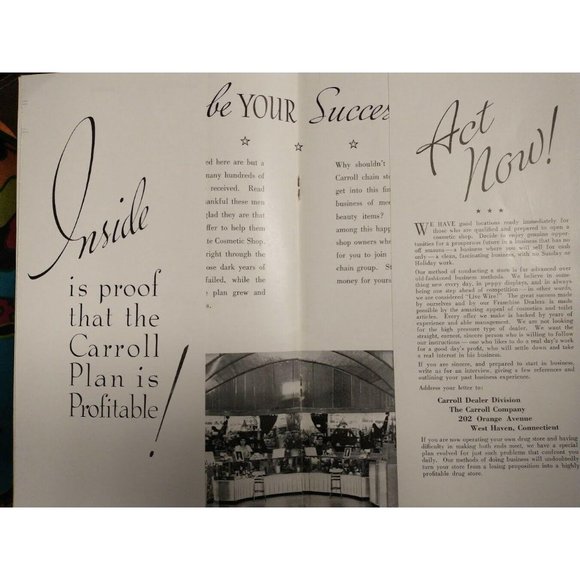 VIintage 1930's Booklet Carroll Secret of Success - Picture 3 of 5